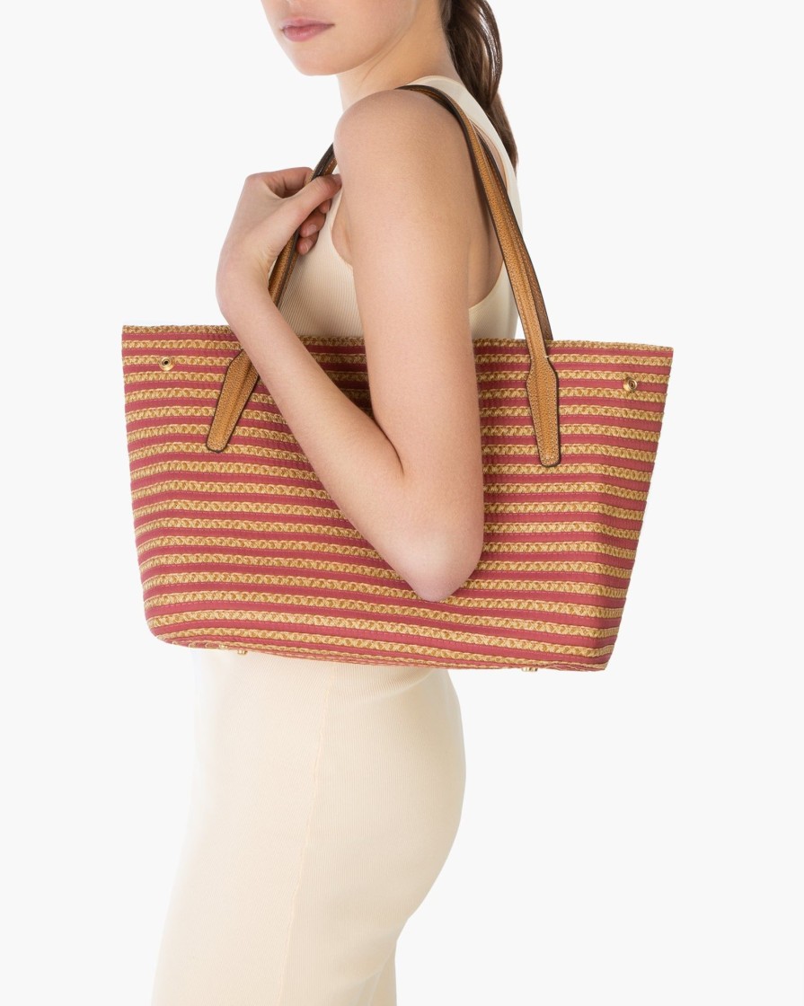 Women Eric Javits | Squishee® Isla Straw Bag Salmon Mix