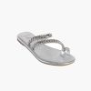 Women Eric Javits | Chainmi Toe Loop Sandal Silver