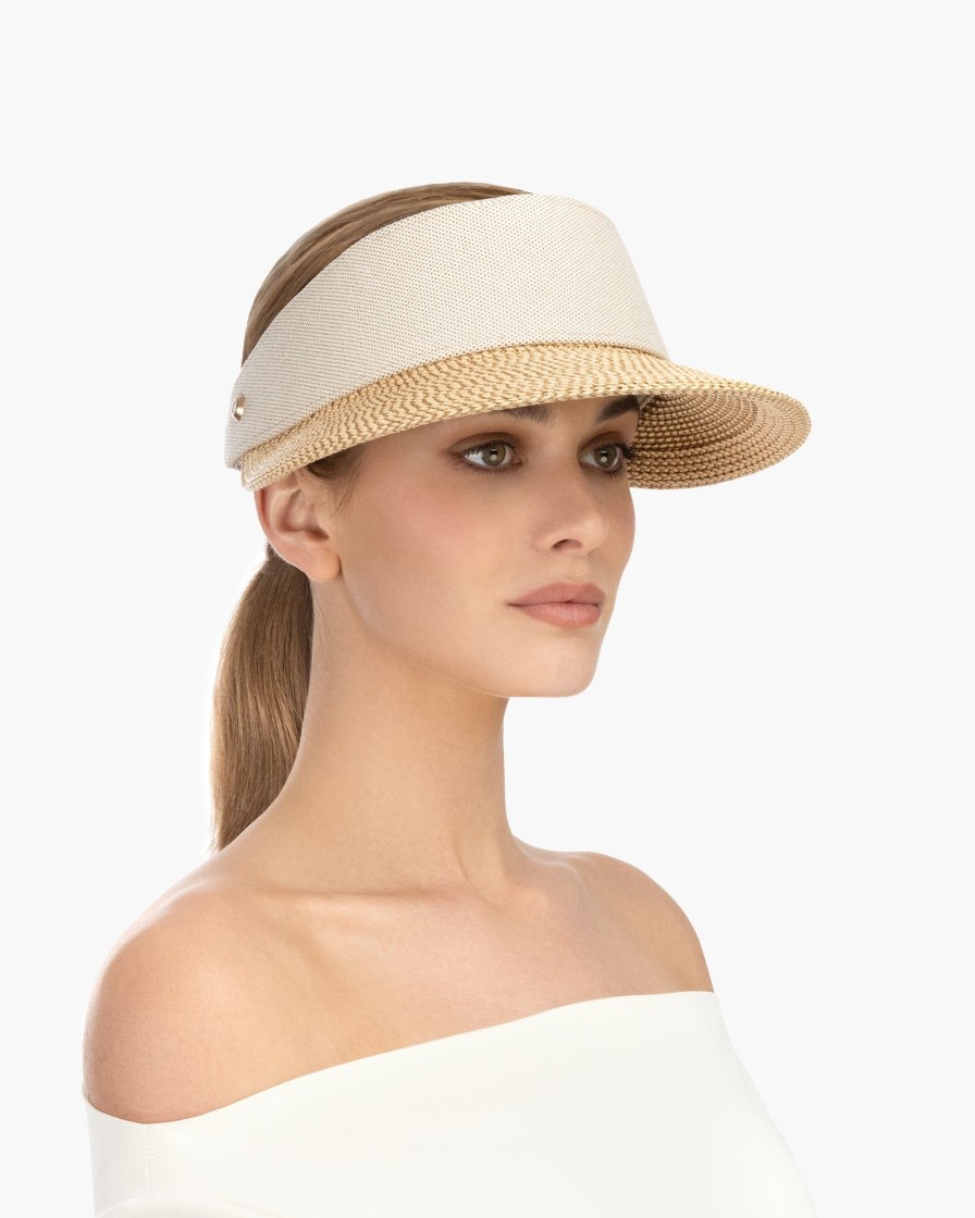 Women Eric Javits | Arles Champ Visor Peanut/Oatmeal