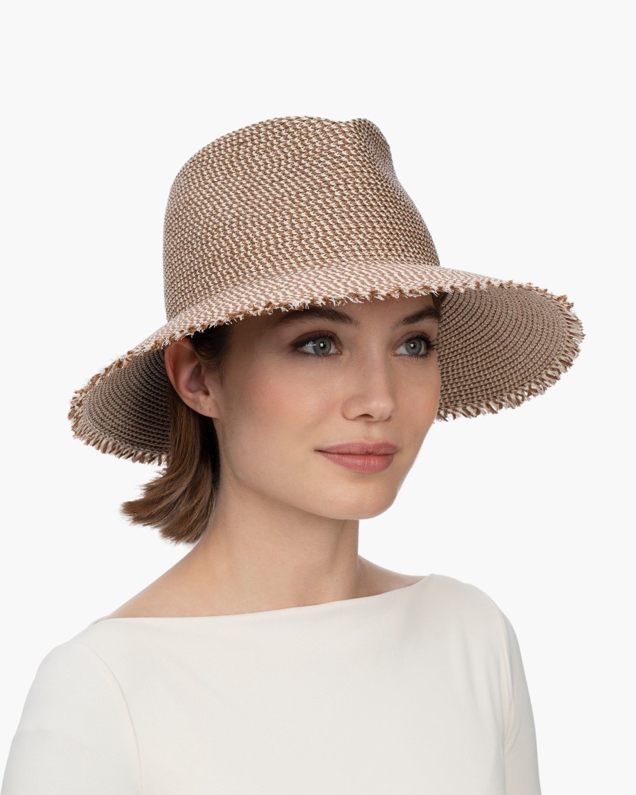 Women Eric Javits | Squishee® A List - Packable Fedora Hat Latte