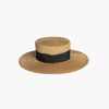 Women Eric Javits | Gondolier Boater Hat Gold/Black