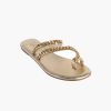 Women Eric Javits | Chainmi Toe Loop Sandal Gold