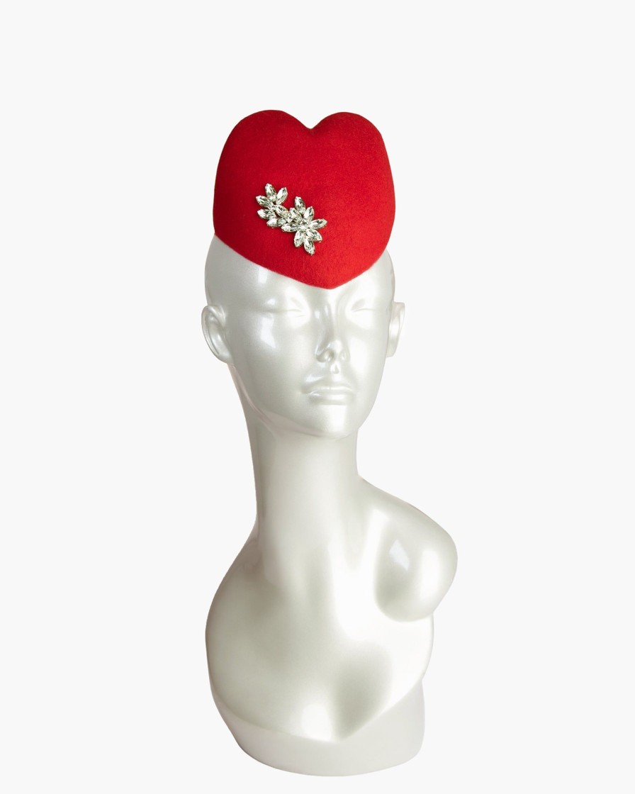 Women Eric Javits | Princess Of Hearts Hat Red