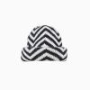 Women Eric Javits | Knit Chevron Beanie Black/Cream